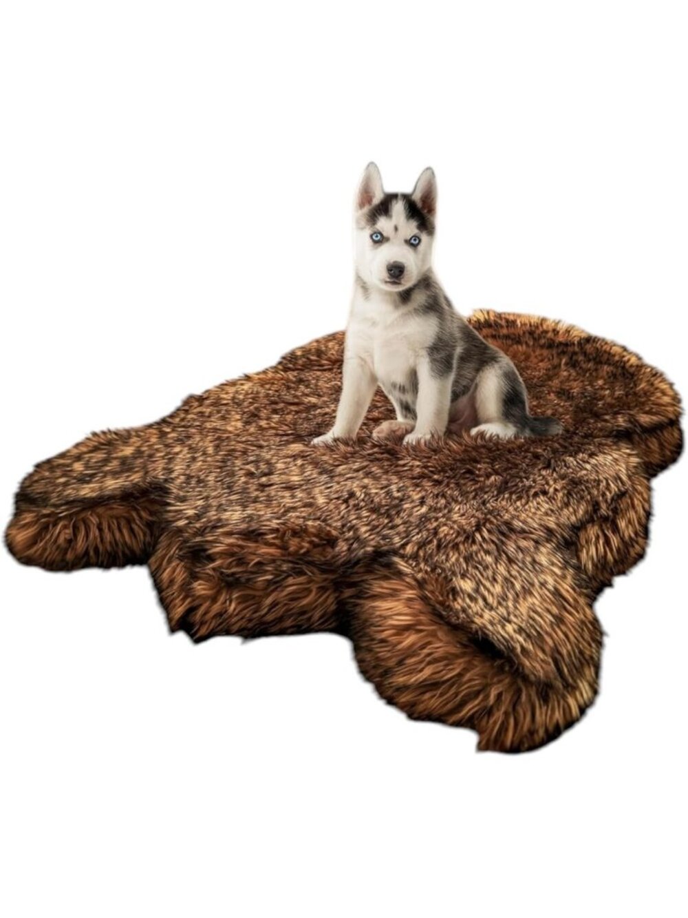 Cozy Machine Washable Dog Bed Cover - Medium 40x25, Soft Brown Fabric